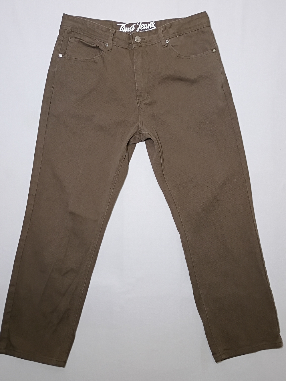 Vintage Trust Jeans Mens Regular Fit 36X30 Brown Denim Y2K